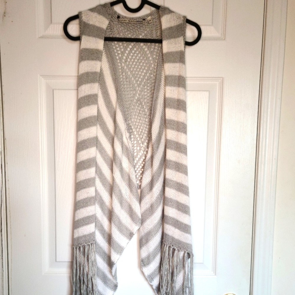Silvian Heach Long Knit Boho Vest OS